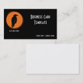 Silhouette Black Bird Raven Logo Visitekaartje (Voorkant / Achterkant)