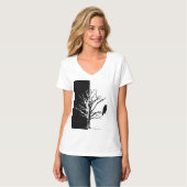 Silhouette Black Bird Raven T-shirt (Voorkant volledig)