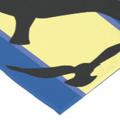 Silhouette Black Bird Ravens Korte Tafelloper (Hoek)