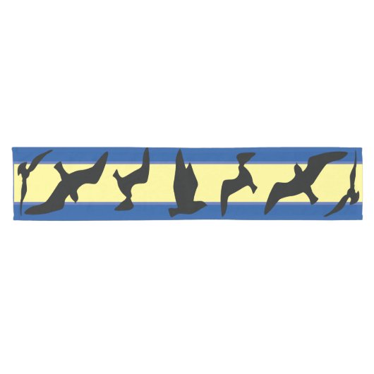 Silhouette Black Bird Ravens Korte Tafelloper (Horizontaal)