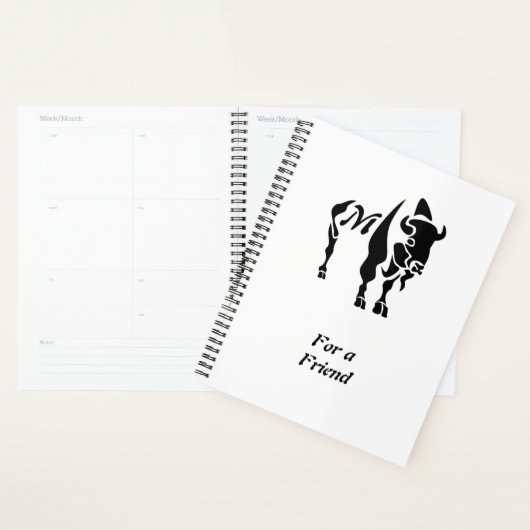 Silhouette Black Buffalo Monogram Planner (Display)