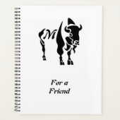Silhouette Black Buffalo Monogram Planner (Voorkant)
