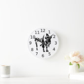 Silhouette Black Buffalo Monogram Ronde Klok (Huis)