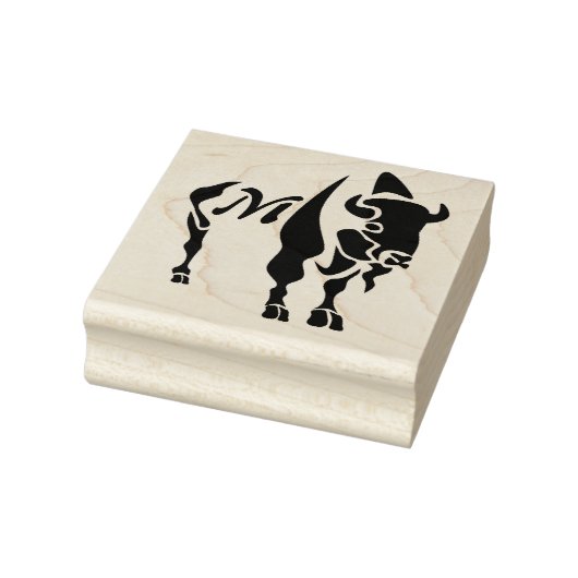 Silhouette Black Buffalo Monogram Rubberstempel (Stempel)