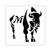Silhouette Black Buffalo Monogram Rubberstempel (Afrduk)
