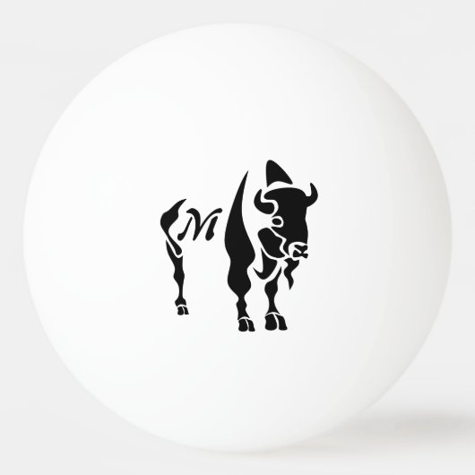 Silhouette Black Buffalo Pingpongbal (Voorkant)