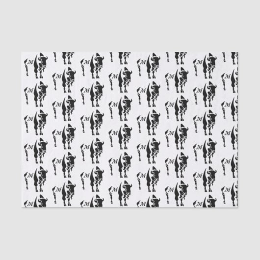 Silhouette Black Buffalo Tissuepapier (Voorkant)