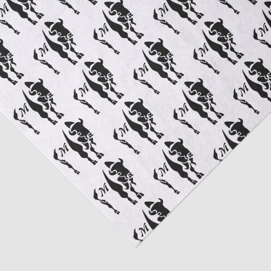 Silhouette Black Buffalo Tissuepapier (Detail)