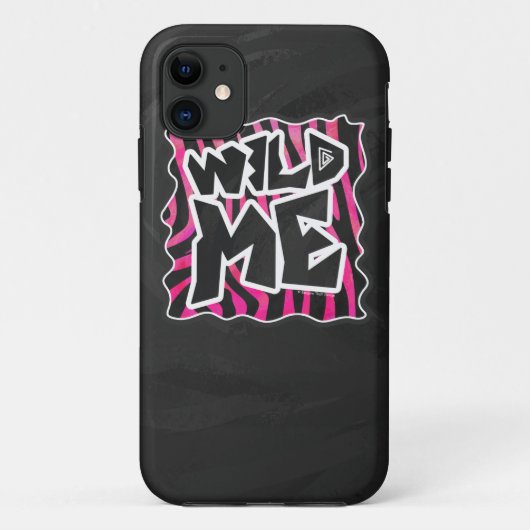 Silhouette Black en Hot Pink Zebra Case-Mate iPhone Case (Achterkant)