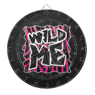 Silhouette Black en Hot Pink Zebra Dartbord