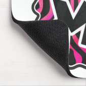 Silhouette Black en Hot Pink Zebra Muismat (Hoek)