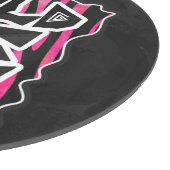 Silhouette Black en Hot Pink Zebra Snijplank (Hoek)