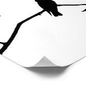 Silhouette Black & White Swallow Pair Poster (Hoek)