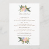 Silhouette Bloemen Wedding Insert Kaart (Voorkant)