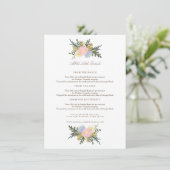  Silhouette Bloemen Wedding Insert Kaart (Staand voorkant)