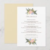  Silhouette Bloemen Wedding Insert Kaart (Voorkant / Achterkant)