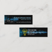 Silhouette Blue Electrical Storm Electric Mini Visitekaartje (Voorkant / Achterkant)