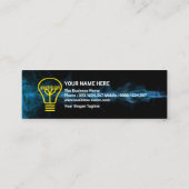 Silhouette Blue Electrical Storm Electric Mini Visitekaartje (Achterkant)