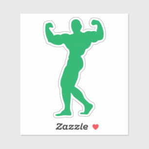 silhouette bodybuilding 10 musculation pose 1 sticker