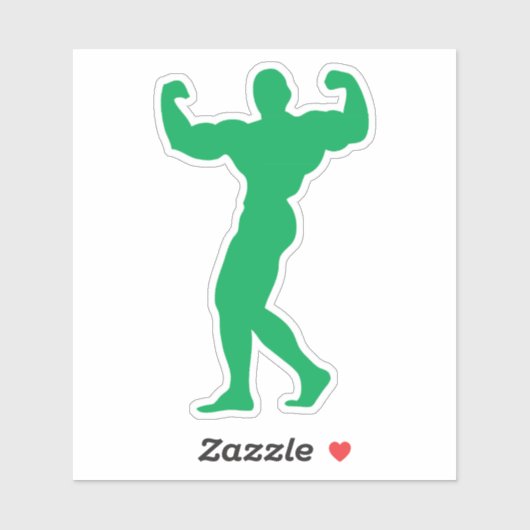 silhouette bodybuilding 10 musculation pose 1 sticker (Vel)
