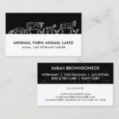 Silhouette Boerderij Duck Koe Goat Donkey Chicken Visitekaartje (Voorkant / Achterkant)