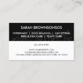 Silhouette Boerderij Duck Koe Goat Donkey Chicken Visitekaartje (Achterkant)