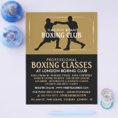 Silhouette Bokswedstrijd, Boksen Klasse Advertenti Flyer (Enkel)