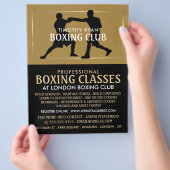 Silhouette Bokswedstrijd, Boksen Klasse Advertenti Flyer (Hand)