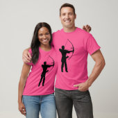 Silhouette Boogschutter Speler Boog En Pijl Schiet T-shirt (Unisex)