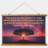 Silhouette-boom met een mooie oceaanroze zon hangend wandkleed (Voorkant)