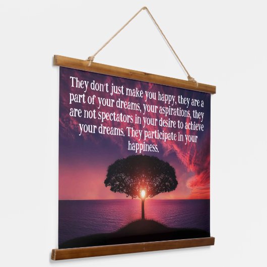 Silhouette-boom met een mooie oceaanzon hangend wandkleed (Gebogen)