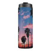 Silhouette boom onder troebele hemel thermosbeker (Voorkant)