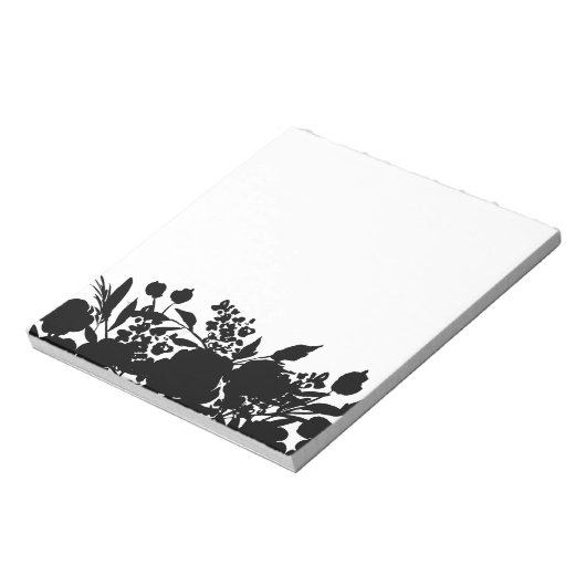 Silhouette Border (zwart en wit) Notitieblok (Linkerzijde)