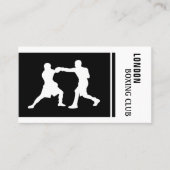 Silhouette Boxing Match, Boxer, Boxing Trainer Visitekaartje (Voorkant)