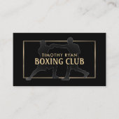 Silhouette Boxing Match, Boxer, Boxing Trainer Visitekaartje (Voorkant)