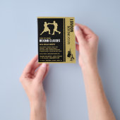 Silhouette Boxing Match, Boxing Class Advert Flyer (Hand)