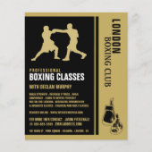 Silhouette Boxing Match, Boxing Class Advert Flyer (Voorkant)