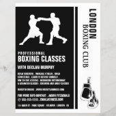 Silhouette Boxing Match, Boxing Class Advert Flyer (Voorkant)