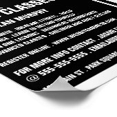 Silhouette Boxing Match, Boxing Class Advert Poster (Hoek)