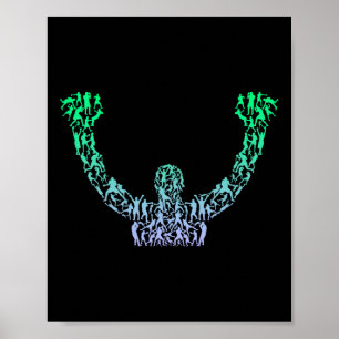 Silhouette Boys Boxer Shirt Boxer Shirt Mannen Box Poster