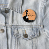 Silhouette Bride Bridal Party Maid of Honor Button (In situ)