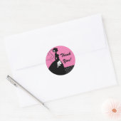 Silhouette Bride Dank u Vrijgezellenfeest Sticker (Envelop)