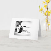 SILHOUETTE BRIDE EN GROOM-CONGRATEN OP DE WOEDDAG KAART (Gele Bloem)