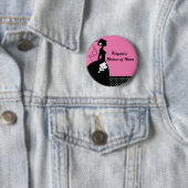 Silhouette Bride Matron of Honor Button (In situ)