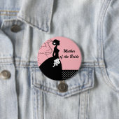 Silhouette Bride Moeder van de Bride Button / Pin (In situ)