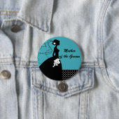 Silhouette Bride Moeder van de Groom Button/Pin Ronde Button 7,6 Cm (In situ)