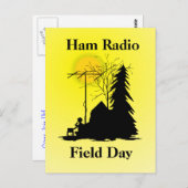 Silhouette-Briefkaarten voor Radio Field Day Briefkaart (Voorkant / Achterkant)