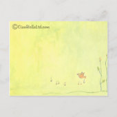 Silhouette bruid en bruidegom lente achtergrond uitnodiging briefkaart (Achterkant)