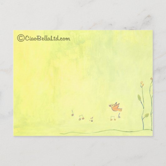 Silhouette bruid en bruidegom lente achtergrond uitnodiging briefkaart (Achterkant)