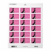Silhouette bruid retour adreslabels. etiket (Full Sheet)